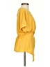 Unbranded 100% Polyester Yellow Short Sleeve Blouse Size S - photo 4