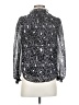 Bar III 100% Polyester Animal Print Silver Long Sleeve Blouse Size XXS - photo 2
