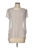Pleione Polka Dots Gray Short Sleeve Blouse Size L - photo 1