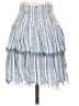 Angie Stripes Blue Denim Skirt Size S - photo 2