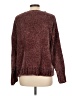 Seven7 100% Polyester Metallic Burgundy Pullover Sweater Size L - photo 2