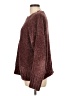 Seven7 100% Polyester Metallic Burgundy Pullover Sweater Size L - photo 5