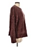 Seven7 100% Polyester Metallic Burgundy Pullover Sweater Size L - photo 4