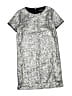 Zadig & Voltaire 100% Polyester Metallic Silver Dress Size 14 - photo 1