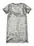 Zadig & Voltaire 100% Polyester Metallic Silver Dress Size 14 - photo 2