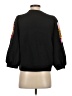 Essentials 100% Cotton Floral Black Pullover Sweater Size 0 - photo 2