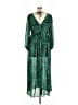 AaKaa 100% Polyester Paisley Green Casual Dress Size M - photo 2