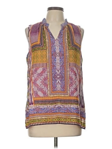 Rose + Olive Sleeveless Blouse (view 1)