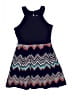 Knit Works 100% Polyester Chevron-herringbone Blue Dress Size 10 - photo 1