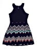 Knit Works 100% Polyester Chevron-herringbone Blue Dress Size 10 - photo 2