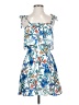 Parker 100% Polyester Tropical Blue Casual Dress Size XS - photo 1