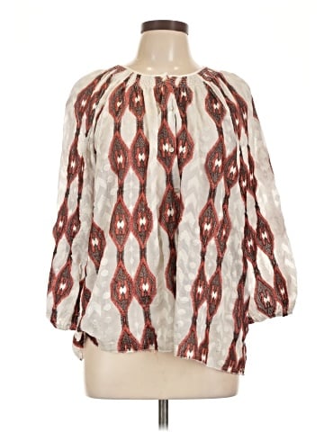 Line & Dot 3/4 Sleeve Blouse (view 1)