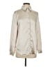 Princess Polly 100% Polyester Metallic Ivory Long Sleeve Blouse Size 4 - photo 1