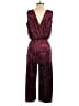 Xhilaration Metallic Burgundy Jumpsuit Size XS - photo 2