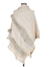 Coco + Carmen 100% Acrylic Ivory Tan Poncho One size - photo 1