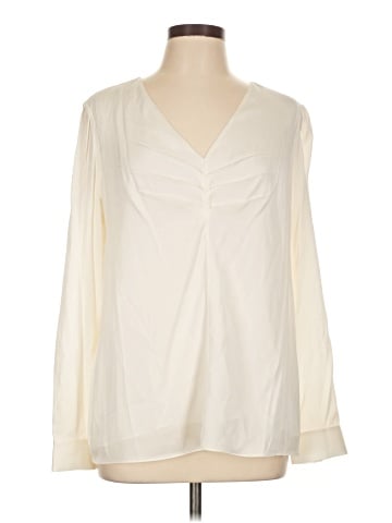 Elie Tahari Long Sleeve Silk Top (view 1)