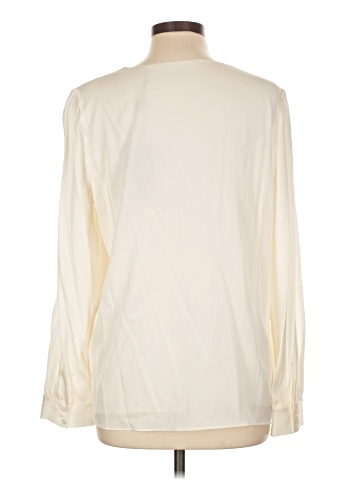 Elie Tahari Long Sleeve Silk Top (view 2)