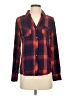 Tinsel 100% Viscose Plaid Red Long Sleeve Button-Down Shirt Size XS - photo 1