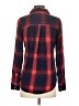 Tinsel 100% Viscose Plaid Red Long Sleeve Button-Down Shirt Size XS - photo 2