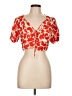 Unbranded 100% Polyester Red Short Sleeve Blouse Size L - photo 1
