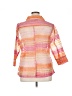 Valerie Stevens Stripes Orange 3/4 Sleeve Button-Down Shirt Size 1X - photo 2