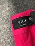 VICI 100% Polyester Solid Pink Shorts Size L - photo 3