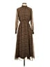 Madewell 100% Polyester Animal Print Brown Casual Dress Size XXS - photo 1