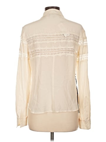 Bebe Long Sleeve Silk Top (view 2)