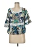 Unbranded Teal Short Sleeve Blouse Size M (estimated) - photo 1