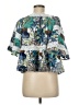 Unbranded Teal Short Sleeve Blouse Size M (estimated) - photo 2