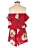 Missguided 100% Polyester Floral Red Romper Size 0 - photo 2