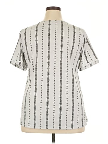 Flower & Feather Short Sleeve Blouse (view 2)