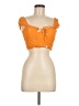 Zara Floral Tropical Orange Sleeveless Blouse Size M - photo 1