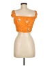 Zara Floral Tropical Orange Sleeveless Blouse Size M - photo 2