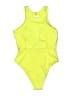 H&M Solid Yellow One Piece Swimsuit Size 8 (petite) - photo 2