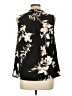 Merona 100% Polyester Floral Black Long Sleeve Blouse Size L - photo 2