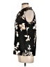 Merona 100% Polyester Floral Black Long Sleeve Blouse Size L - photo 5