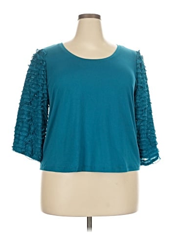 G by Giuliana Rancic 3/4 Sleeve Top (view 1)