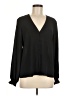 1.State 100% Polyester Black Long Sleeve Blouse Size M - photo 1
