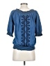 Assorted Brands 100% Cotton Blue 3/4 Sleeve Blouse Size XS - photo 2