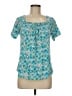 Lands' End Teal Short Sleeve Blouse Size M (estimated) - photo 1