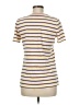 Boden 100% Cotton Stripes Ivory Short Sleeve Turtleneck Size 6 - photo 2