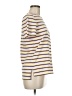 Boden 100% Cotton Stripes Ivory Short Sleeve Turtleneck Size 6 - photo 4