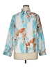 Unbranded 100% Polyester Print Teal 3/4 Sleeve Blouse Size XL - photo 1
