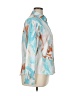 Unbranded 100% Polyester Print Teal 3/4 Sleeve Blouse Size XL - photo 4