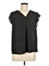 Carolina Belle 100% Polyester Polka Dots Black Short Sleeve Blouse Size M - photo 1