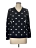 Tommy Hilfiger 100% Cotton Polka Dots Black Pullover Sweater Size L - photo 1