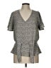 Sienna Sky 100% Polyester Gray Short Sleeve Blouse Size L - photo 1