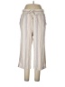 Sharagano Stripes Ivory White Linen Pants Size L - photo 1