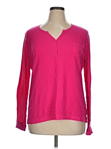 Faded Glory Long Sleeve Henley (view 1)